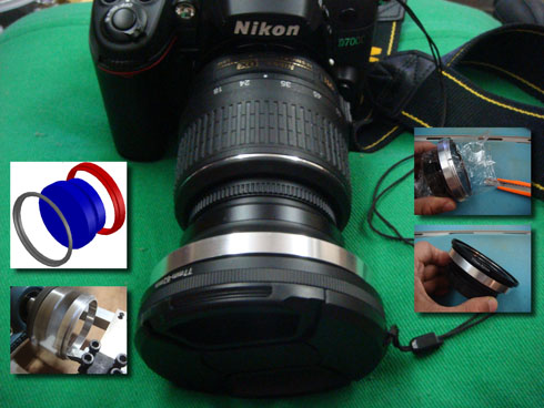 自製Nikon NH-WM75 82mm 轉接套筒-DIY Nikon NH-WM75 Wide Converter Lens Adaptor Ring Base 82mm